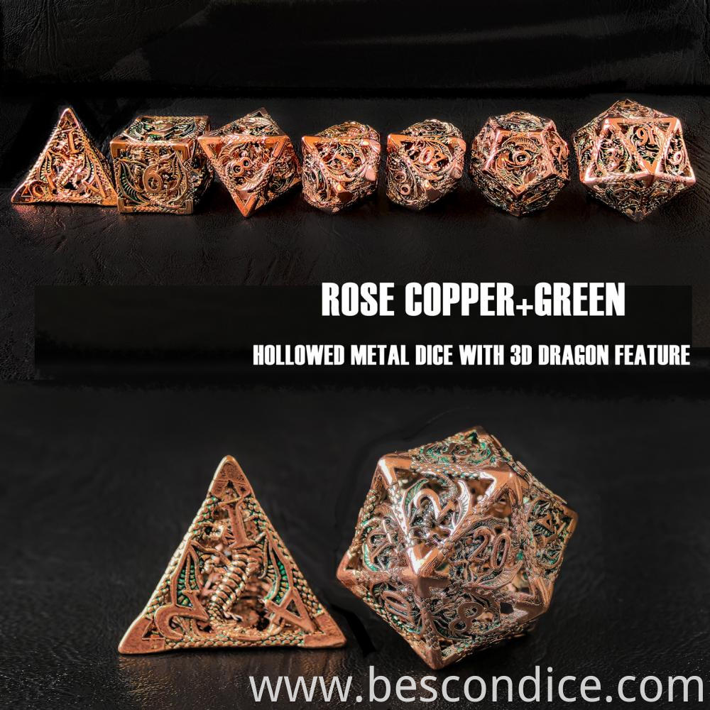 3d Dragon Copper Hollow Dice